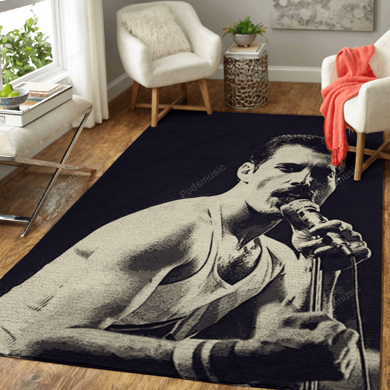 Freddie Mercury 05 – Music Artist Art For Fans Area Rug Carpet