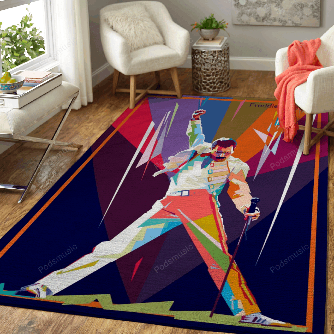 Freddie Mercury wpap art – Music Art For Fans Area Rug Carpet