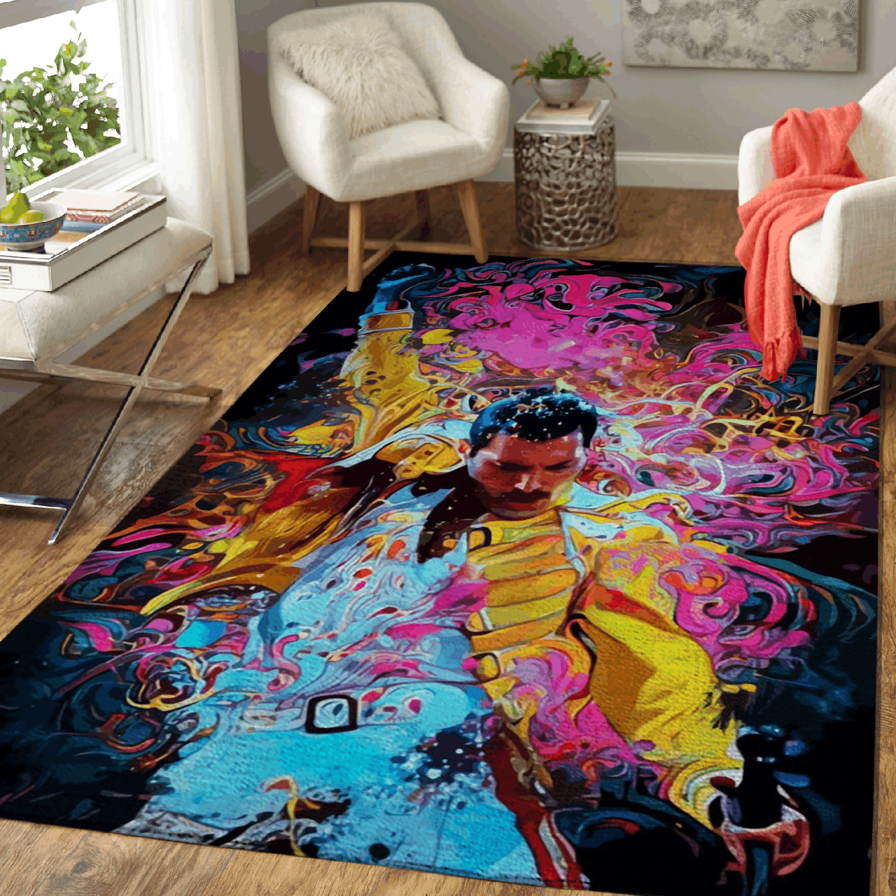 Freddie Mercury Rockstars collection Area Rug