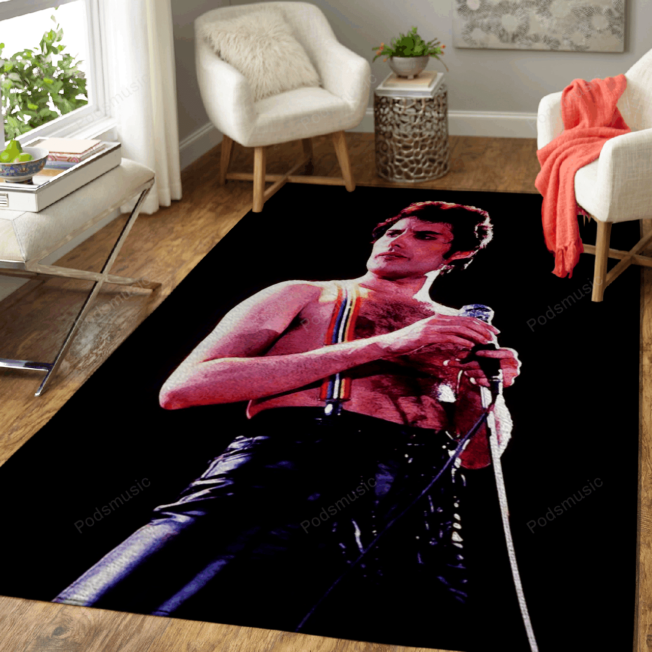 Freddie Mercury 6 – Music Art For Fans Area Rug Carpet