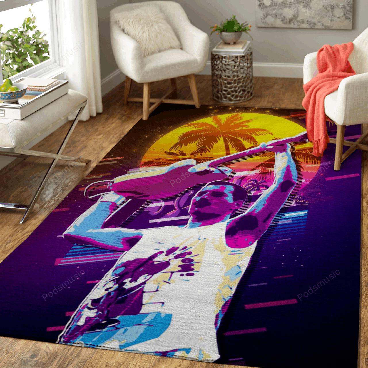 Freddie mercury 80s – Artwork Music Synthwave 80S Art For Fans Area Rug Carpet