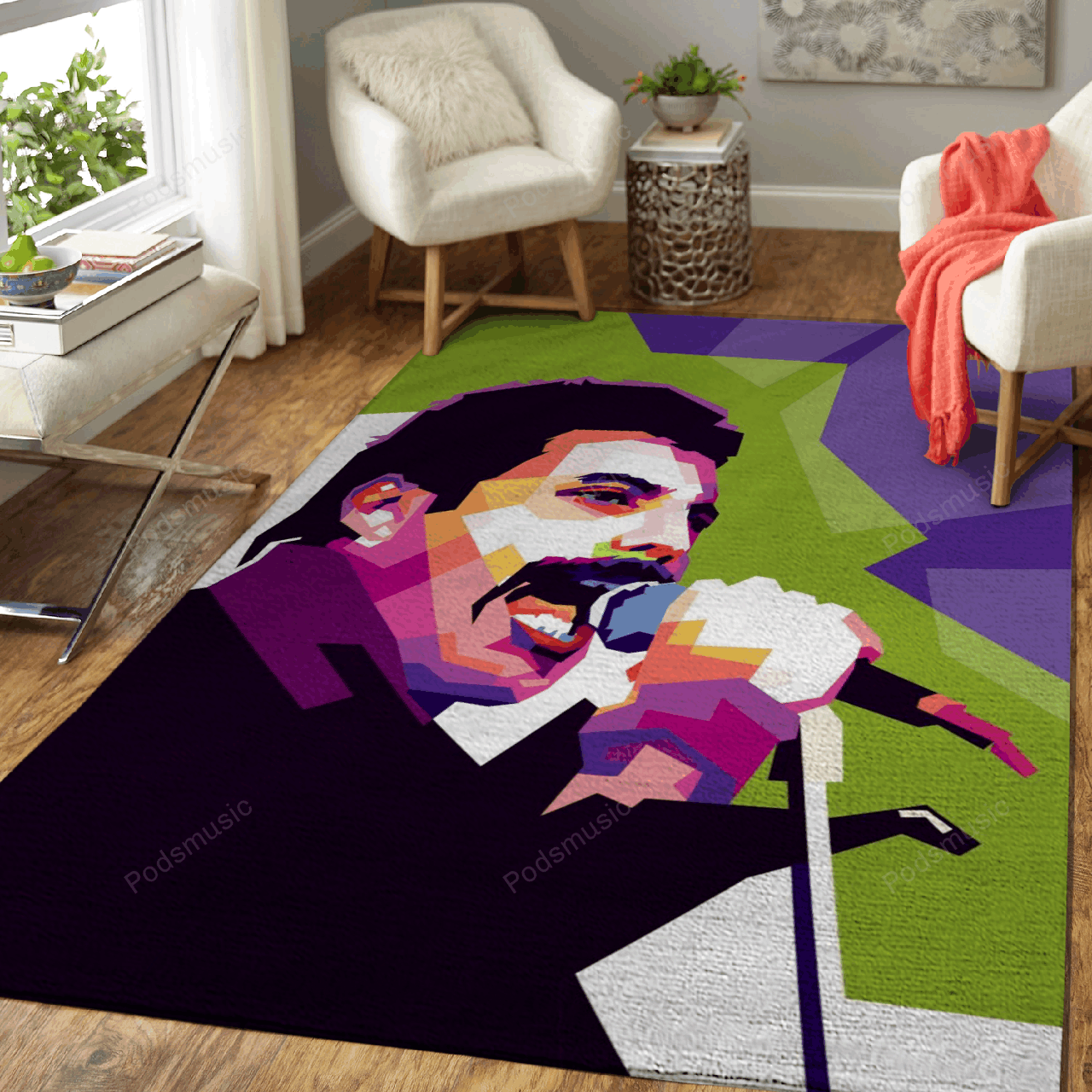 freddie mercury portrait – Music Art For Fans Area Rug Carpet