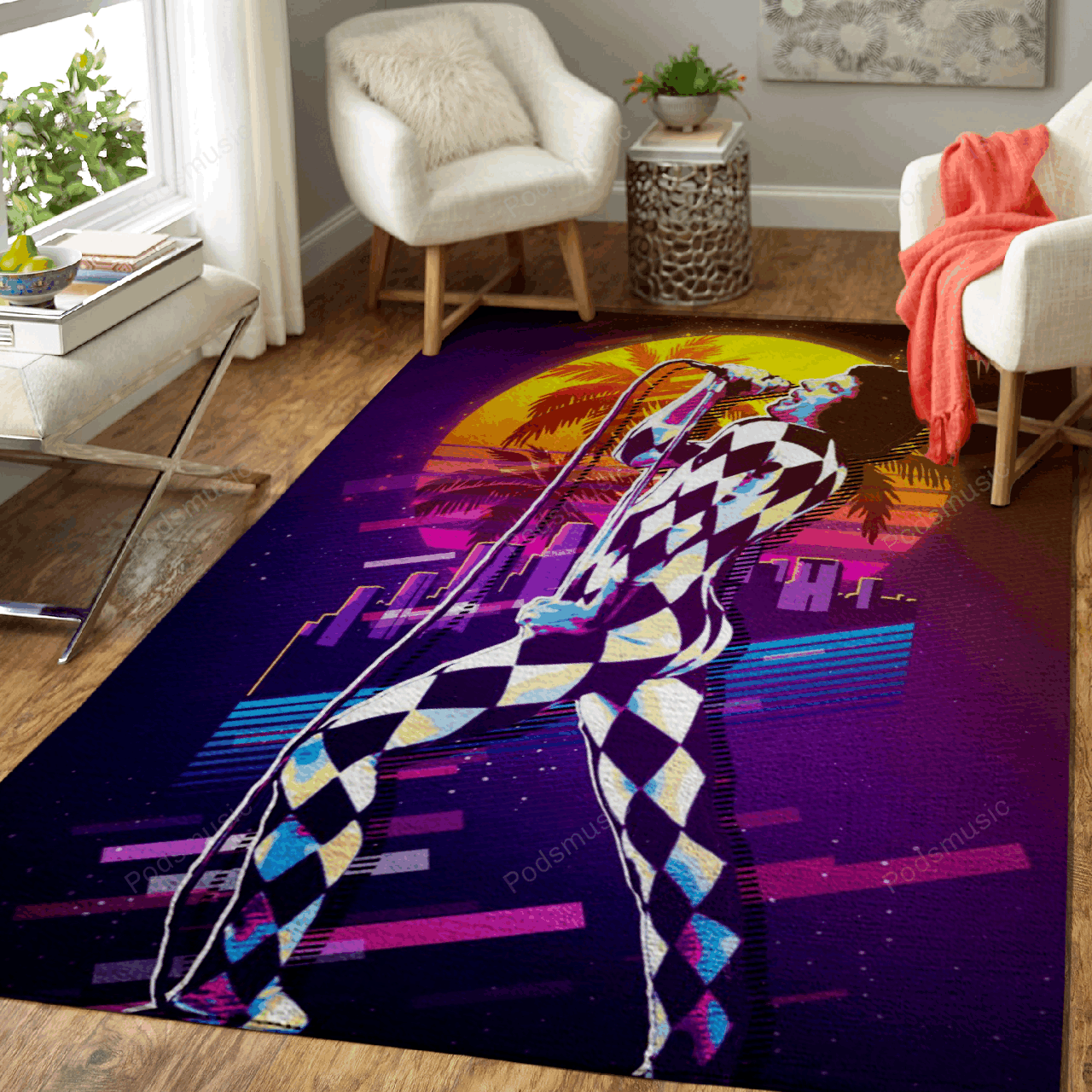 Freddie Mercury Flamboyan – Artwork Music Synthwave 80S Art For Fans Area Rug Carpet