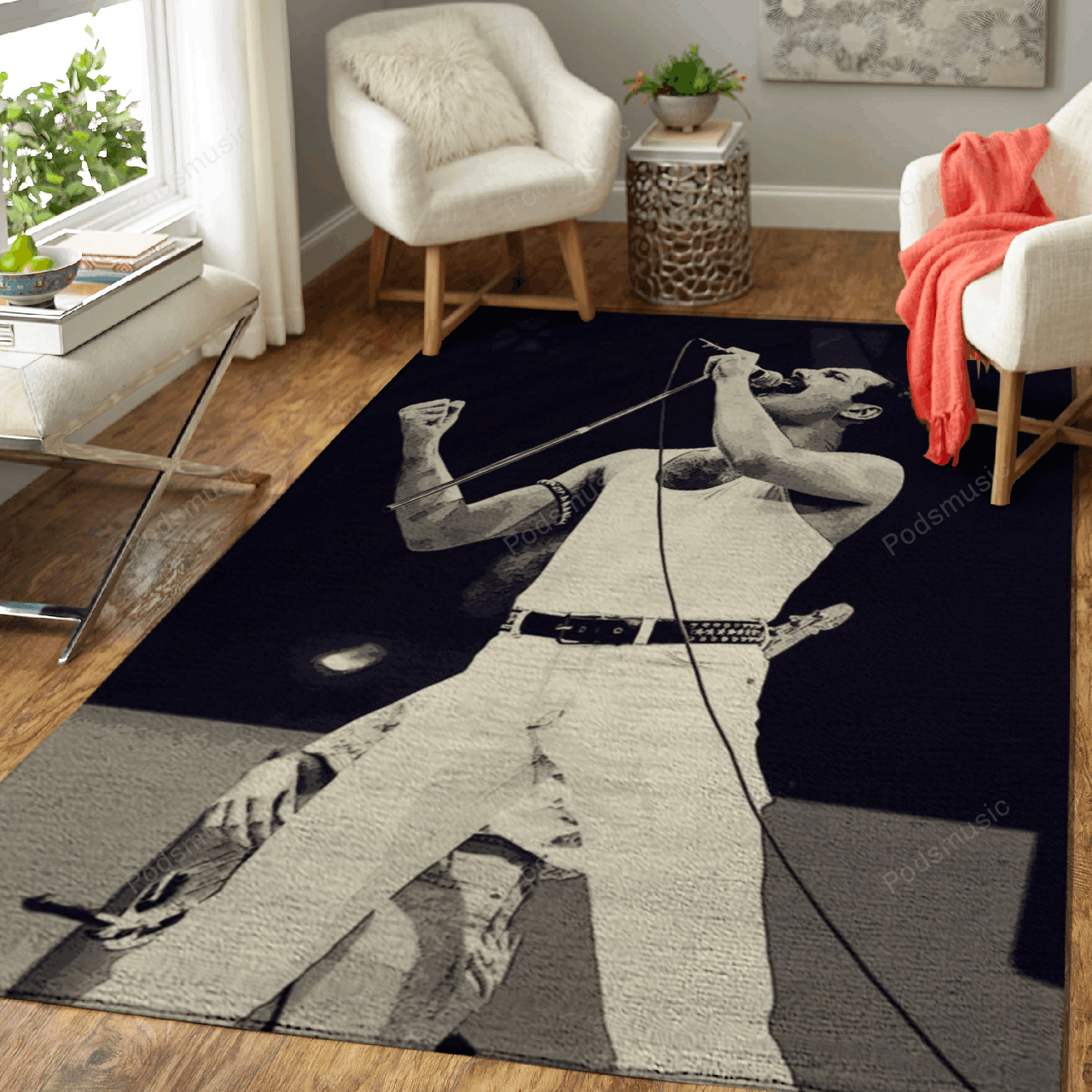 Freddie Mercury 14 – Music Artist Art For Fans Area Rug Carpet