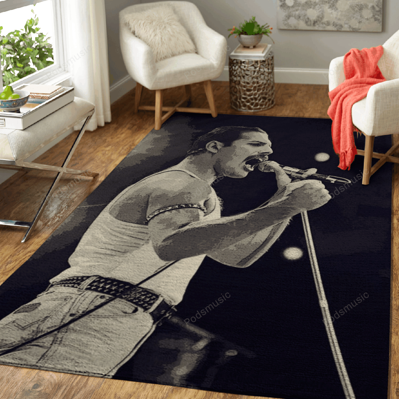 Freddie Mercury 04 – Music Artist Art For Fans Area Rug Carpet