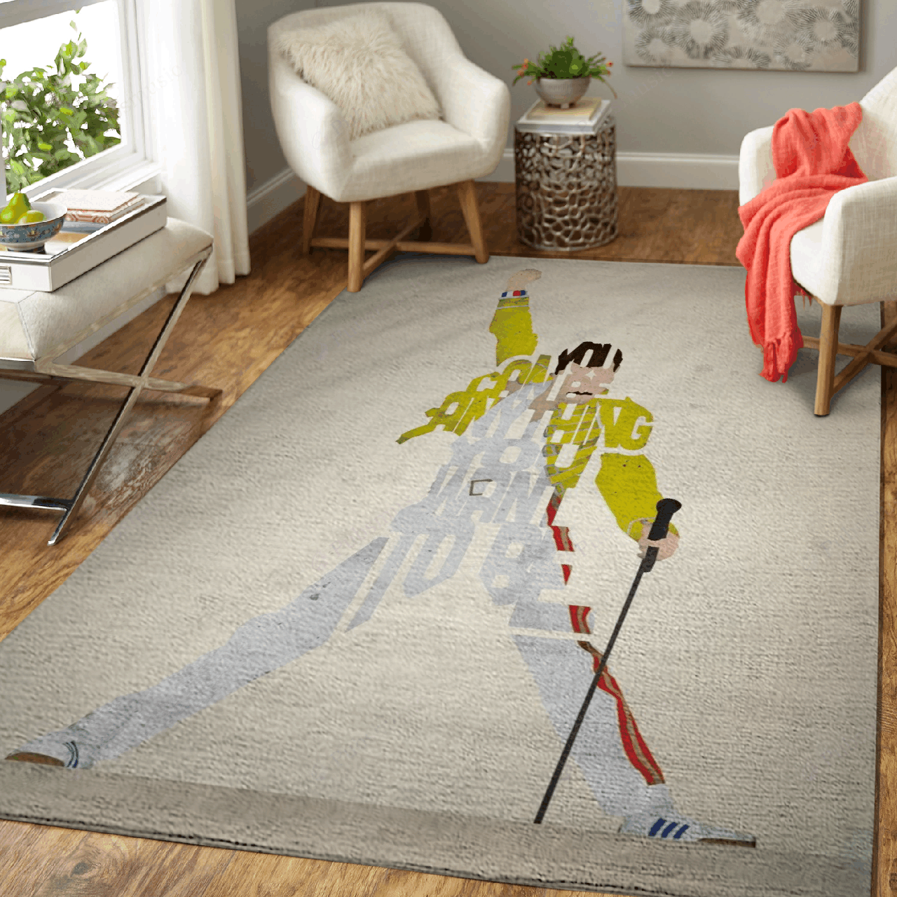 Freddie Mercury – Queen. – Music Artwork Art For Fans Area Rug Carpet