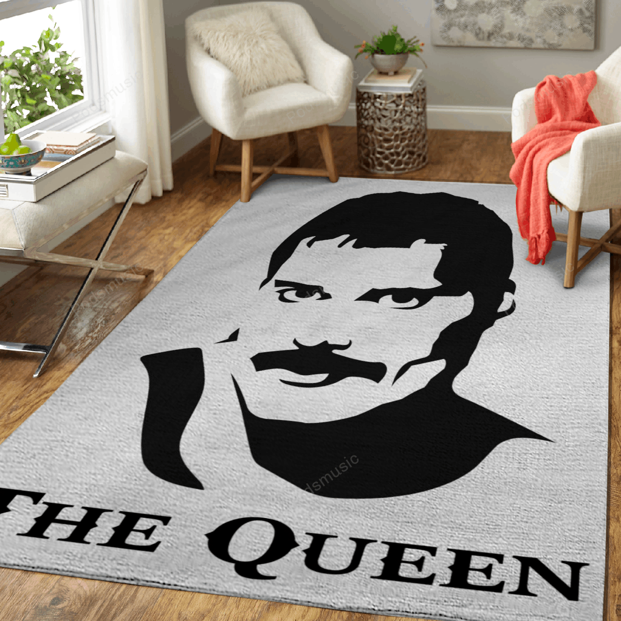 Freddie Mercury Silhouette – Music Art For Fans Area Rug Carpet