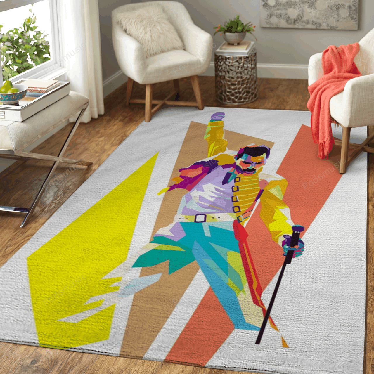 Freddie Rock Mercury – Music Legend Art For Fans Area Rug Carpet