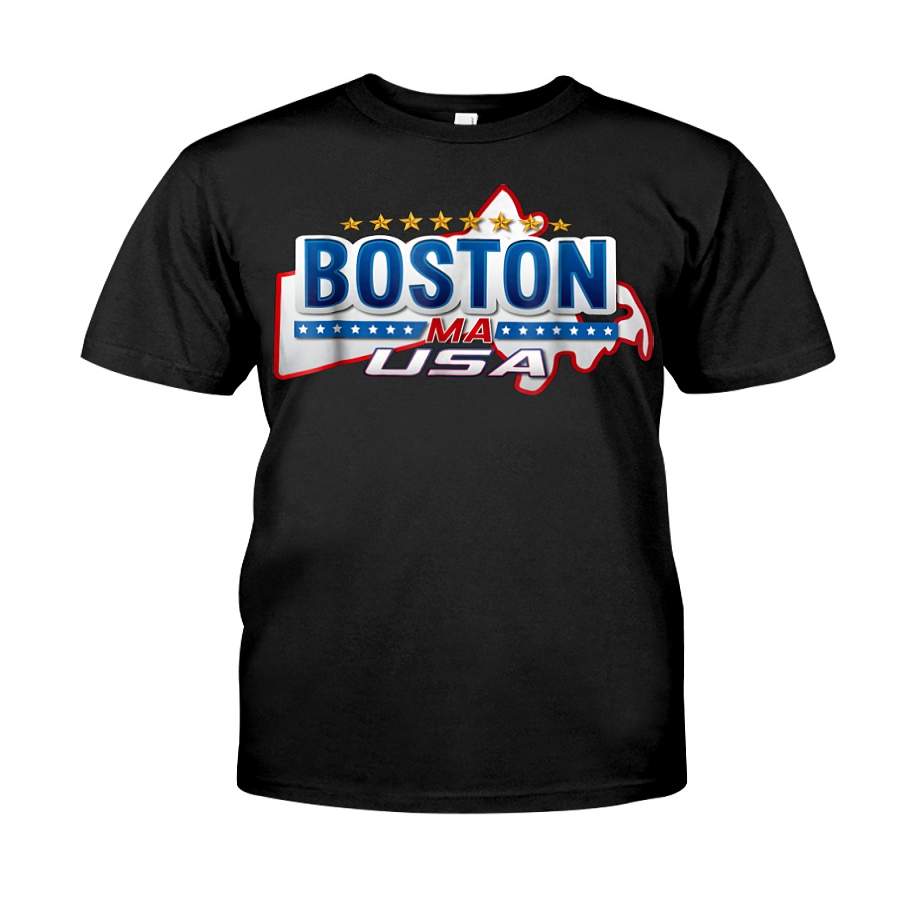 Boston Massachusetts Shirt Patriotic Independence Classic T-shirt – T-Shirt