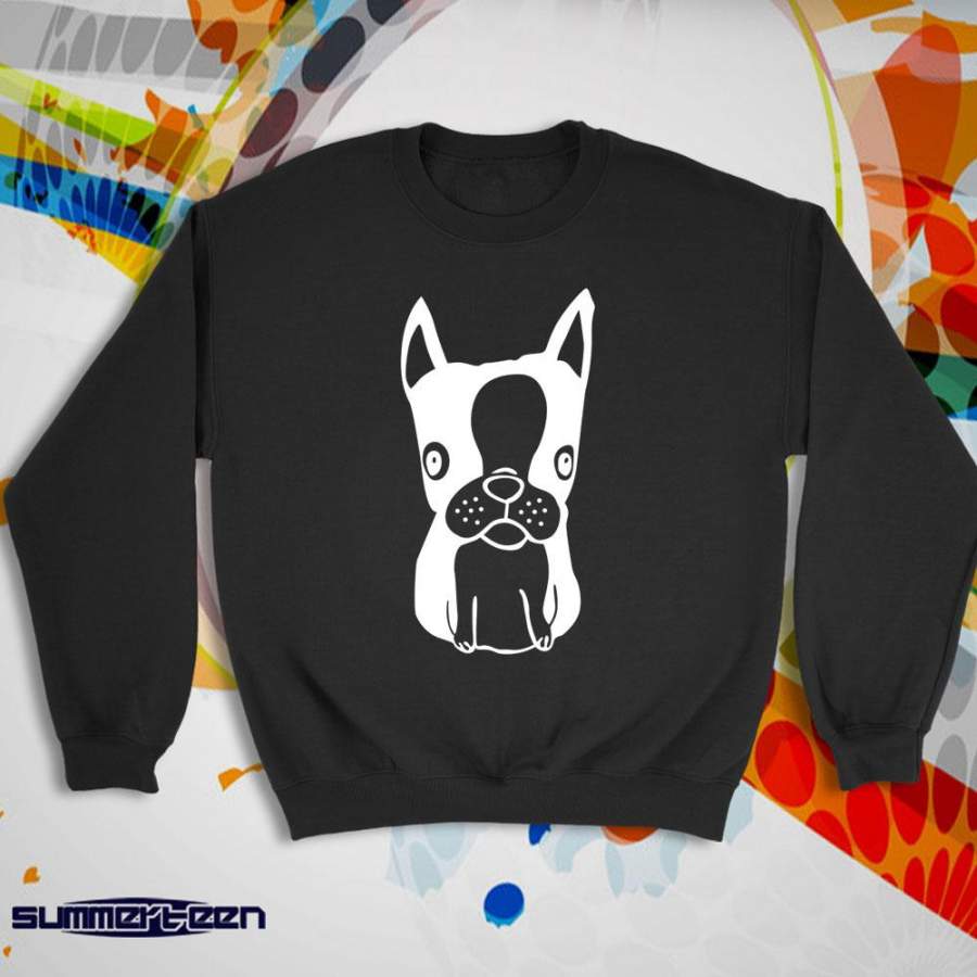 Finn Boston Terrier Dog Women’S Sweatshirt