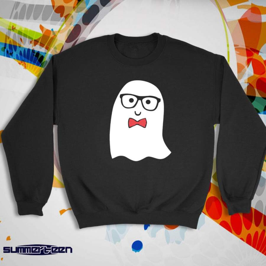 Ghost Boy With Sunglasess Halloween Women’S Sweatshirt