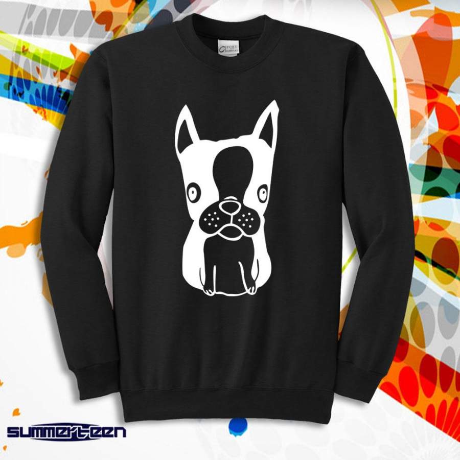 Finn Boston Terrier Dog Men’S Sweatshirt