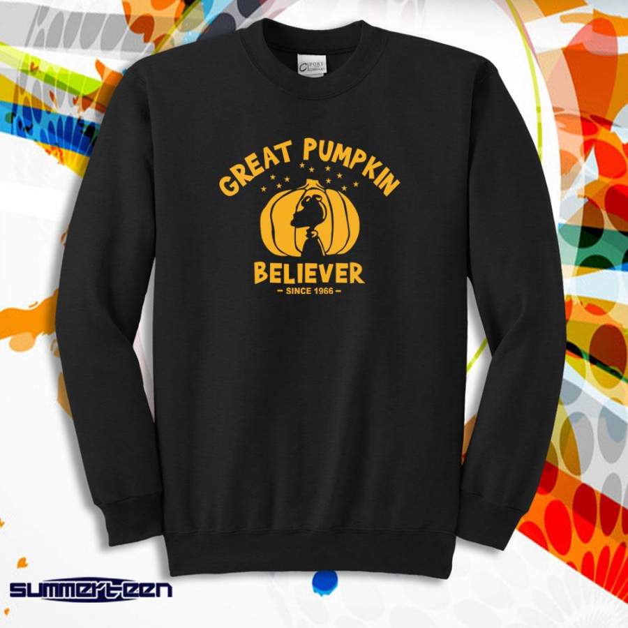 Great Pumpkin Believer Snoopy And Charlie Brown Halloween Men’S Sweatshirt