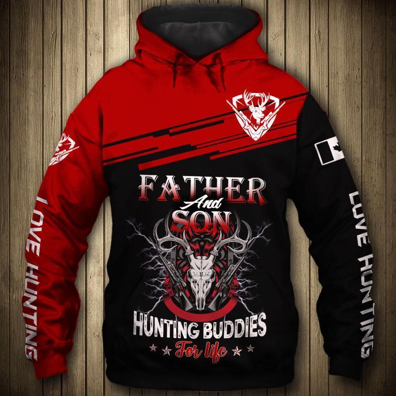 Father And Son Hunting Buddies For Life Canadian Flag 3D All Over Print | Unisex | Adult | Ht7230