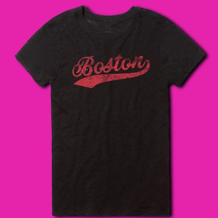 Boston City Script Women’S T Shirt