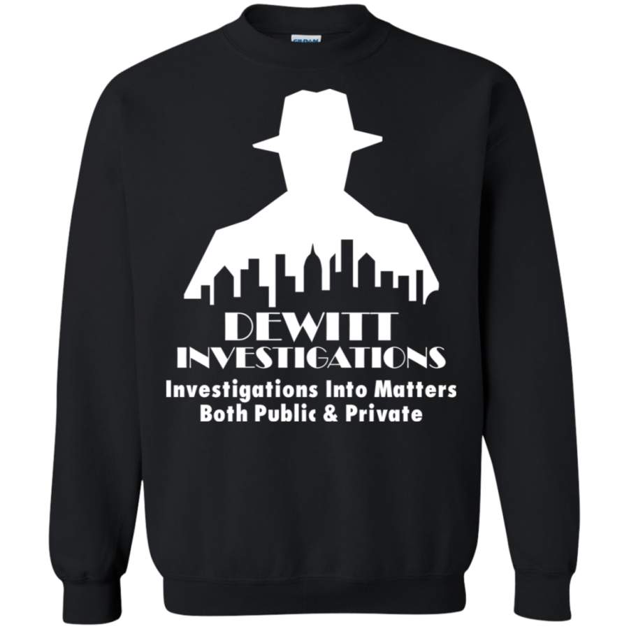 DeWitt Investigations Crewneck Pullover Sweatshirt 8 oz.