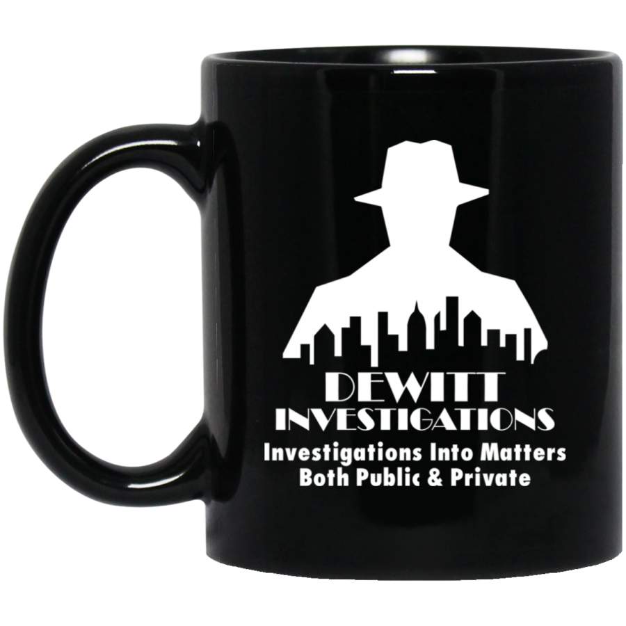 DeWitt Investigations 11 oz. Black Mug