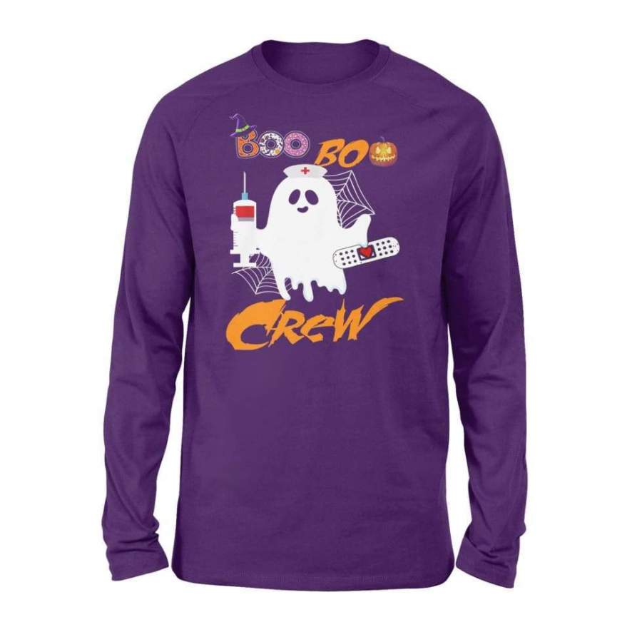 Boo Boo Crew Nurse Ghost Funny Halloween Costume – Standard Long Sleeve