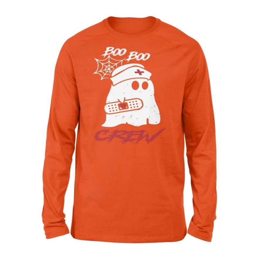 Boo Boo Crew Nurse Ghost Halloween Costume Gift – Standard Long Sleeve