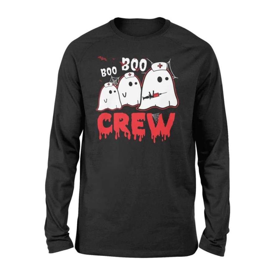 Boo Boo Ghost Crew Nurse Halloween Costume Gift Shirt – Standard Long Sleeve