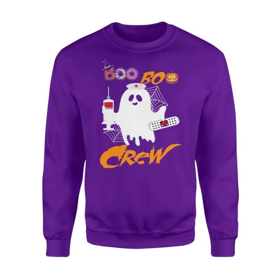 Boo Boo Crew Nurse Ghost Funny Halloween Costume – Standard Fleece Sweatshirt