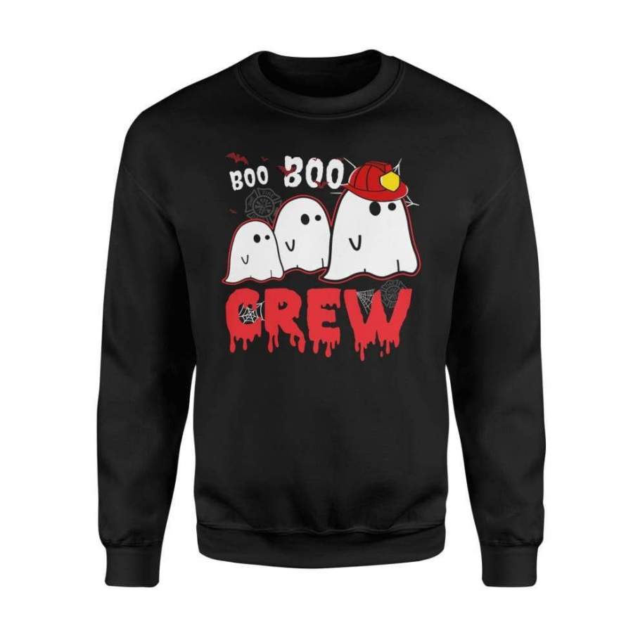 Boo Boo Ghost Crew Firefighter Halloween Costume Gift Shirt – Standard Fleece Sweatshirt