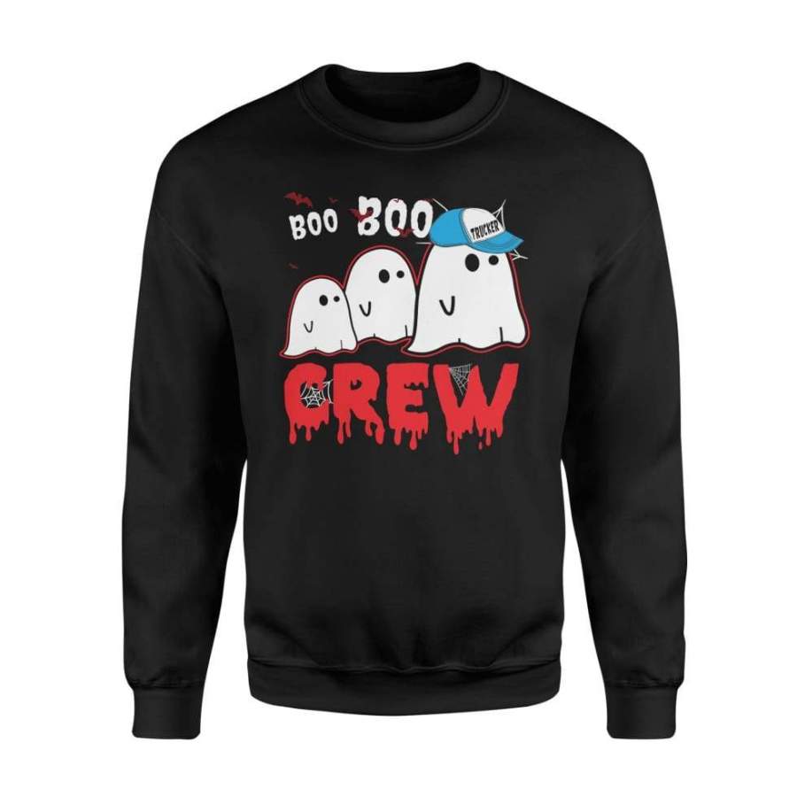 Boo Boo Ghost Crew Trucker Halloween Costume Gift Shirt – Standard Fleece Sweatshirt