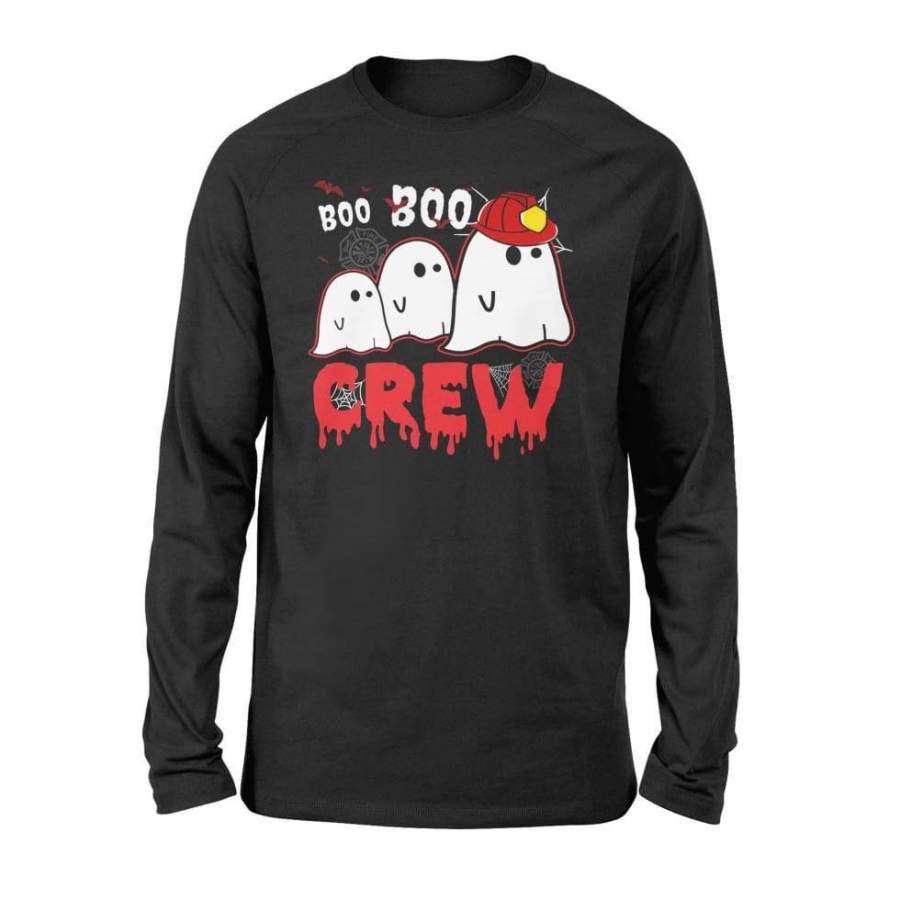 Boo Boo Ghost Crew Firefighter Halloween Costume Gift Shirt – Standard Long Sleeve