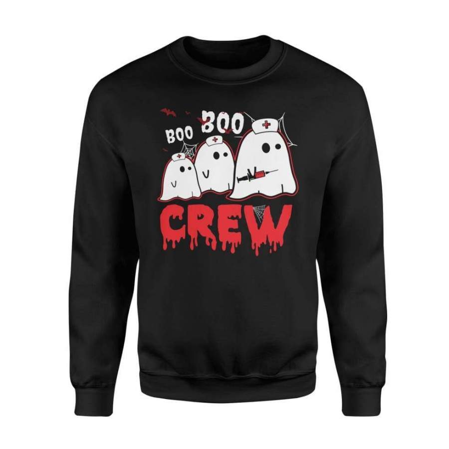 Boo Boo Ghost Crew Nurse Halloween Costume Gift Shirt – Standard Fleece Sweatshirt