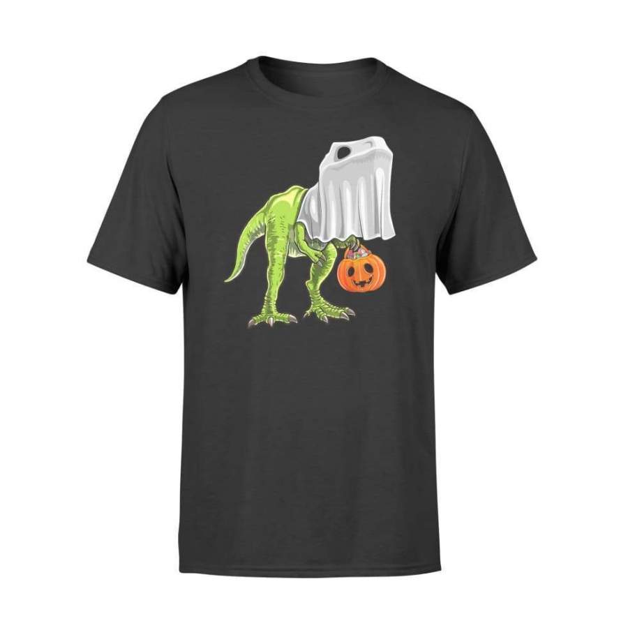 Halloween T Rex Dinosaur Ghost Trick Or Treat Shirt Costume – Standard T-shirt