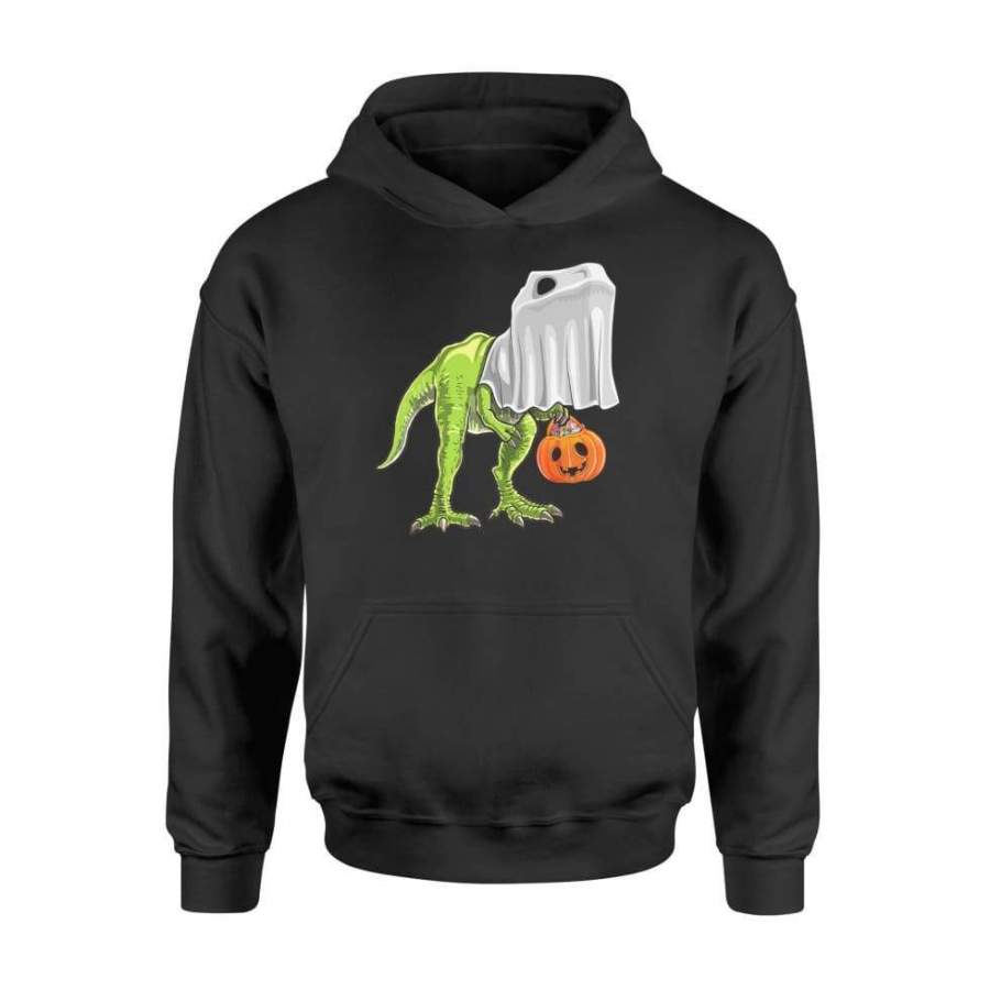 Halloween T Rex Dinosaur Ghost Trick Or Treat Shirt Costume – Standard Hoodie