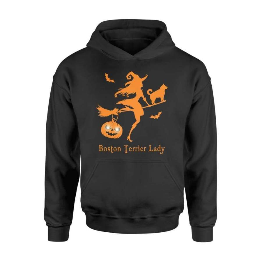 Boston Terrier Dog Halloween Lady – Standard Hoodie