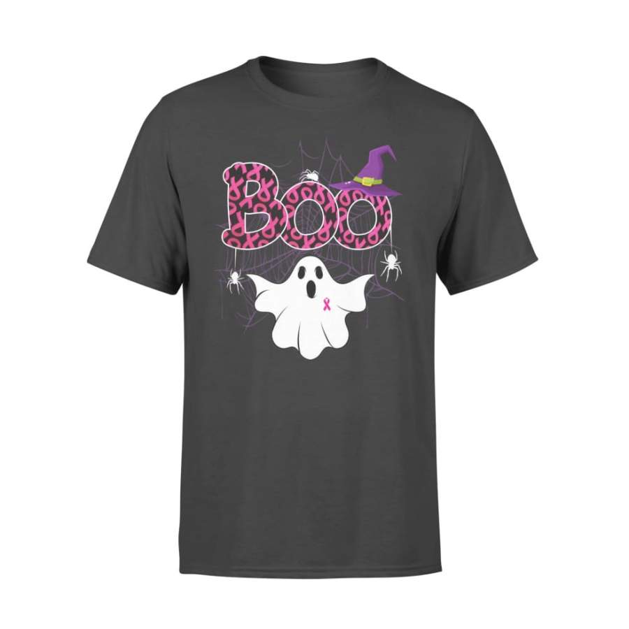 Boo Ghost Halloween Pink Ribbon Breast Cancer Awareness Month Clothing – T-shirt