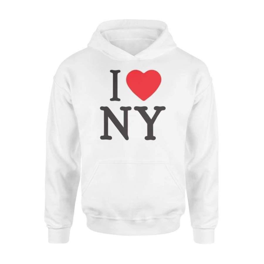 I Love NY Short Sleeve Print Heart New York – Standard Hoodie