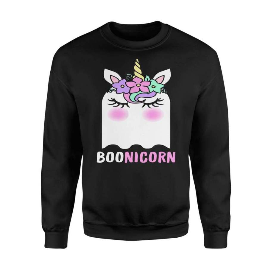 Boonicorn Unicorn Ghost, Unicorn Halloween Shirt For Girls – Standard Fleece Sweatshirt