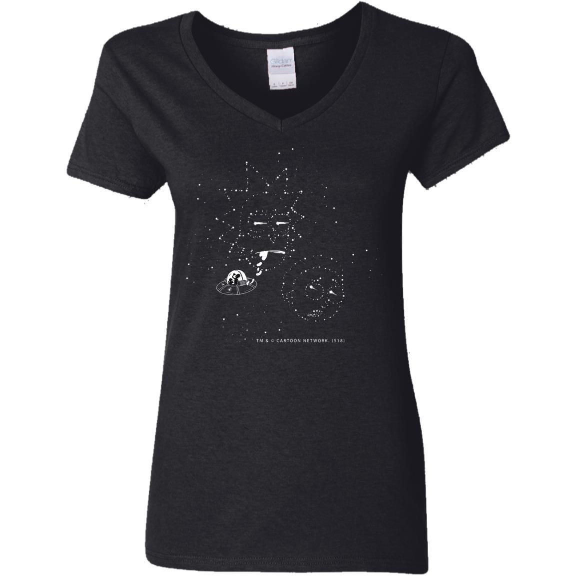 Rick And Morty Stars In The Sky Mug Women V-Neck T-Shirt