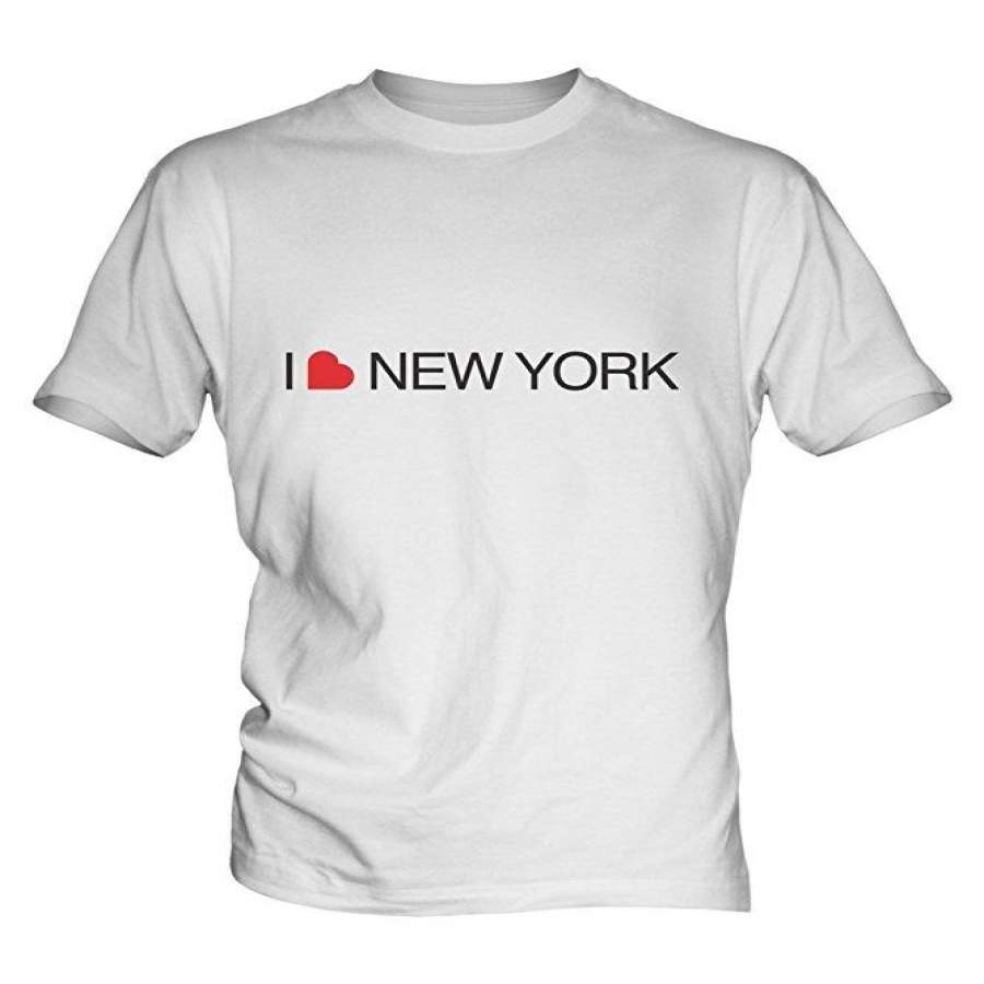 I Love New York Mens White T-Shirt Top For Mens Womens Short Sleeve T Shirt Summer Cool Graphic tshirt Casual Shirt S-4XL