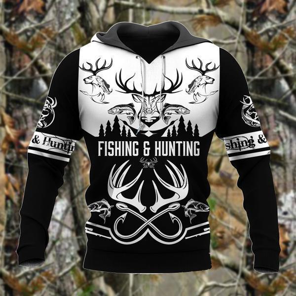 Fishing And Dear Hunting 3D All Over Print | Unisex | Adult | Ht2621