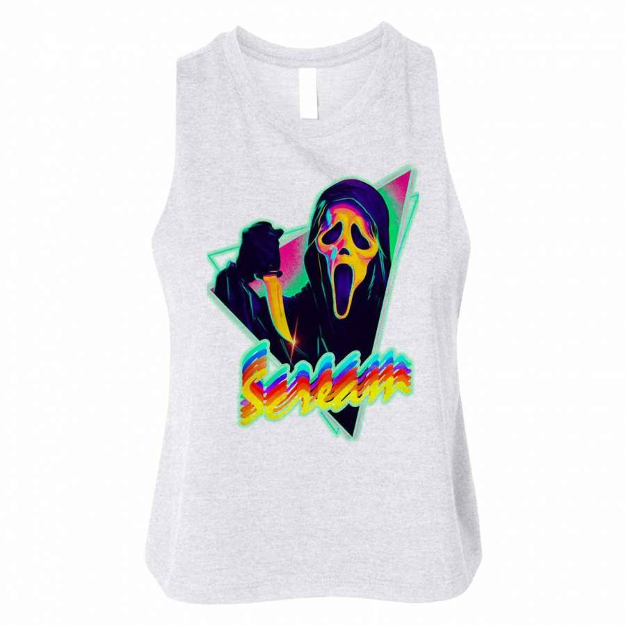 Ghostface Scream Freddy Krueger Art Woman Crop Tanktop