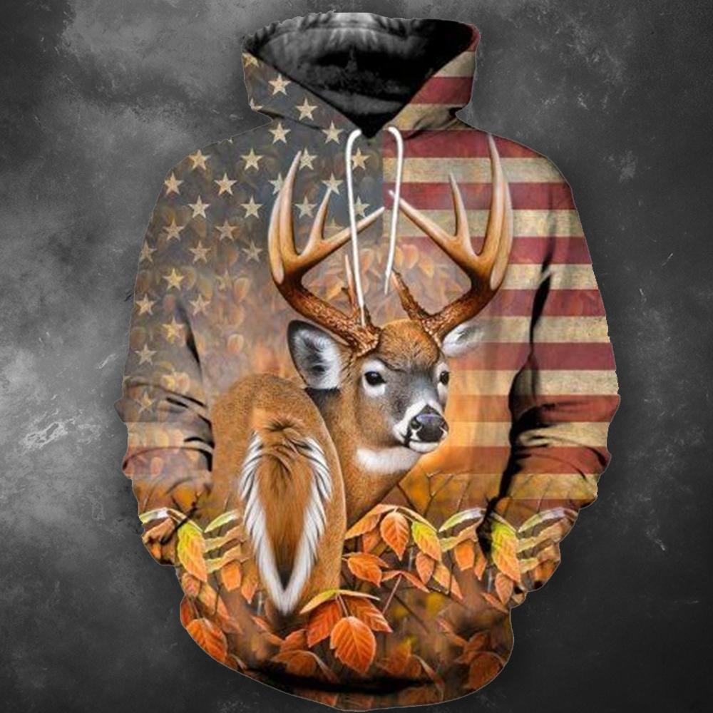 American Flag Deer Hunting 3D All Over Print | Unisex | Adult | Ht2434