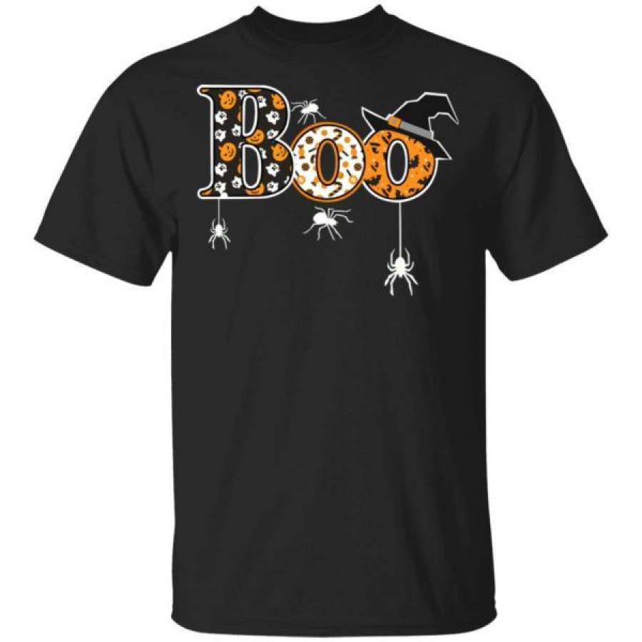 Boo Halloween Costume Spiders Ghosts Pumpkin & Witch Hat Shirts