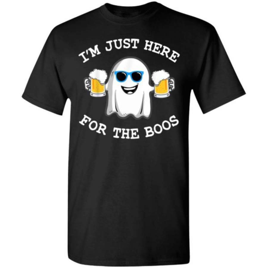 Funny Halloween I’m Just Here for The Boos Ghost Beer T-Shirt