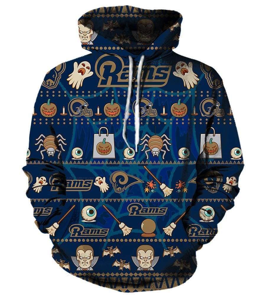 Halloween Los Angeles Rams Hoodies – Pullover Blue Hoodie