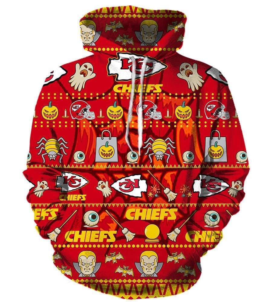 Halloween Kansas City Chiefs Hoodies – Pullover Red Hoodie