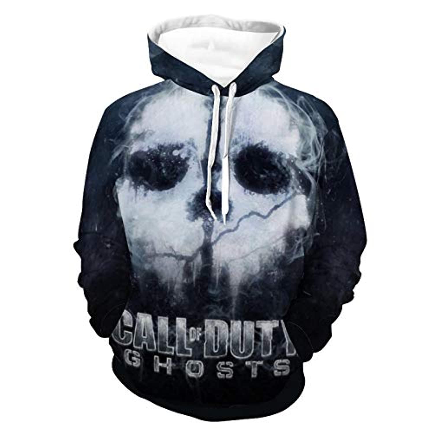 Call of Duty Hoodies – 3D Print Call of Duty Ghost Hooded Drawstring Black Sweaters