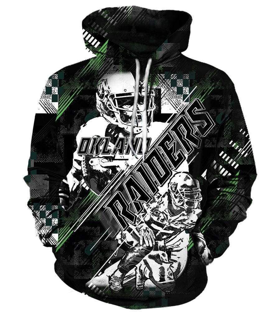 Football Okland Raiders Hoodies – Pullover Sport Football Black Hoodie