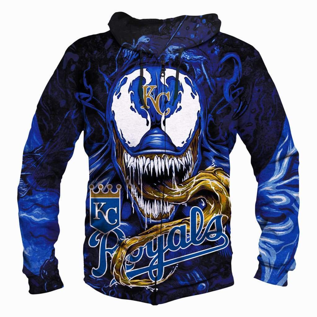 Kansas City Royals Venom Hoodies – Pullover Blue Hoodie