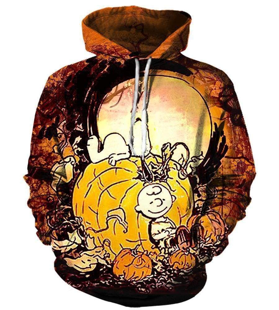 Halloween Snoopy Pumkin Peanuts Hoodies – Pullover Yellow Hoodie