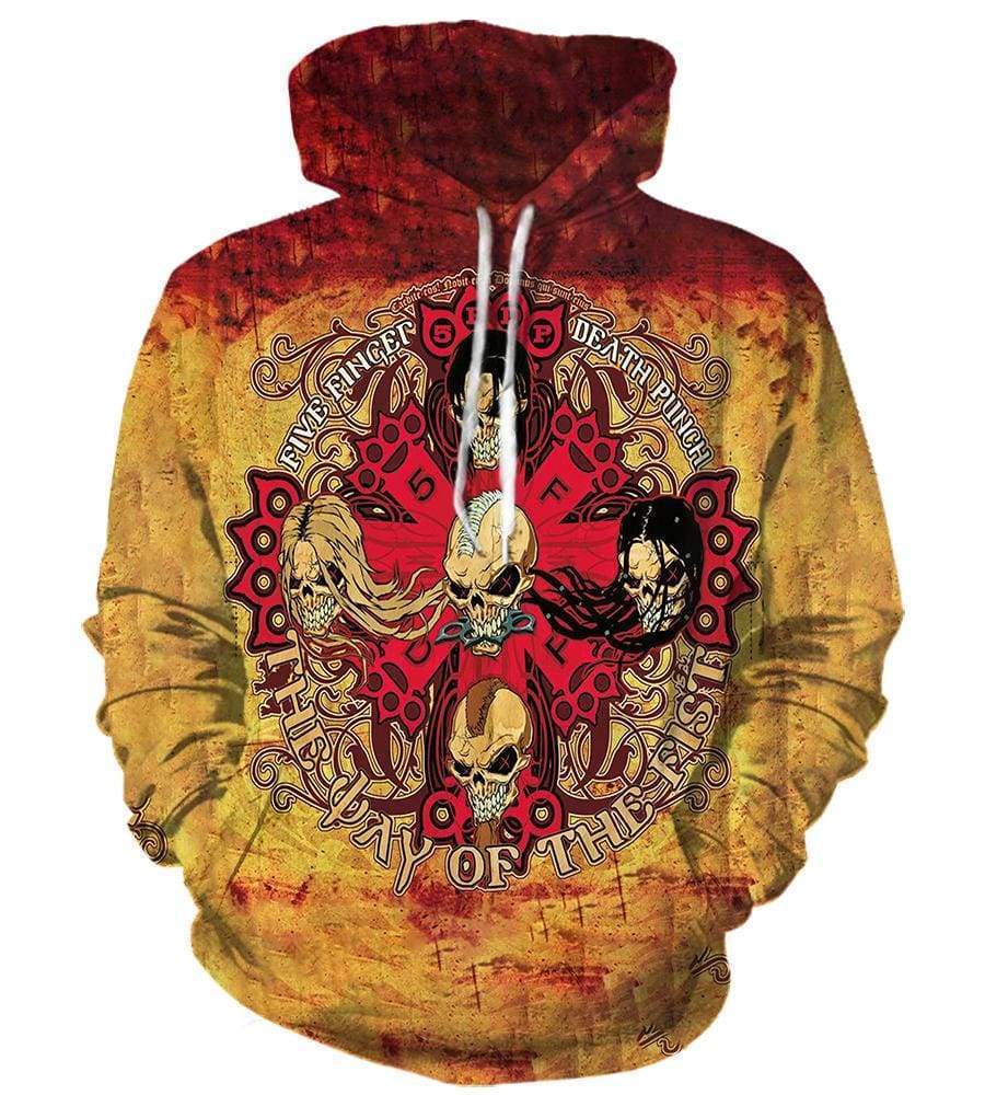 Five Finger Death Punch Hoodies – Pullover Yellow Hoodie