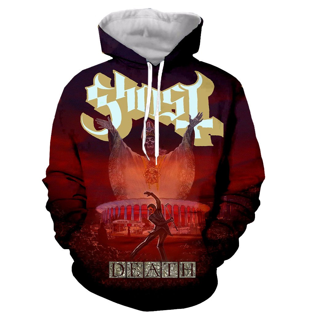 3D Printed Ghost Band Long Sleeves Hoodies Pullovers